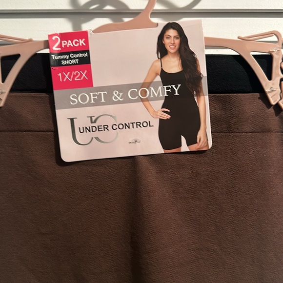 Soft & Comfy Tummy Control Short (2) pack. Tummy Control,Thigh Smoothing - 1X/2X - Picture 2 of 5